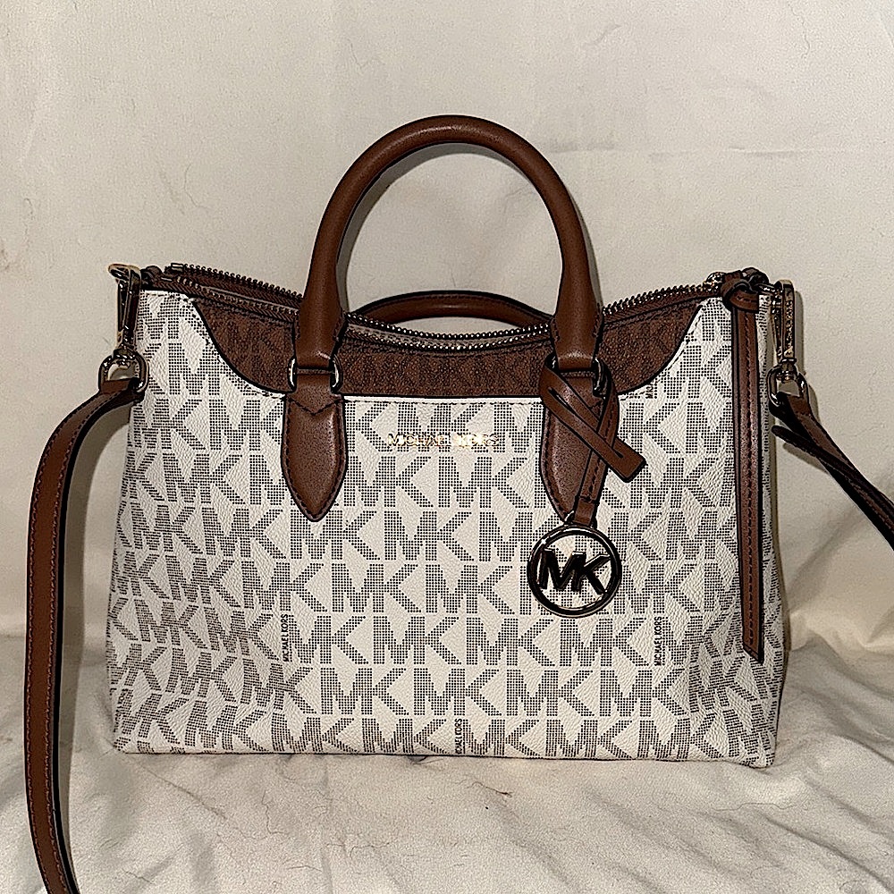NWOT Michael Kors Brown and Cream Signature Tote